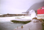 Storm at harbour