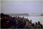 Swells breaking at Calshot harbour